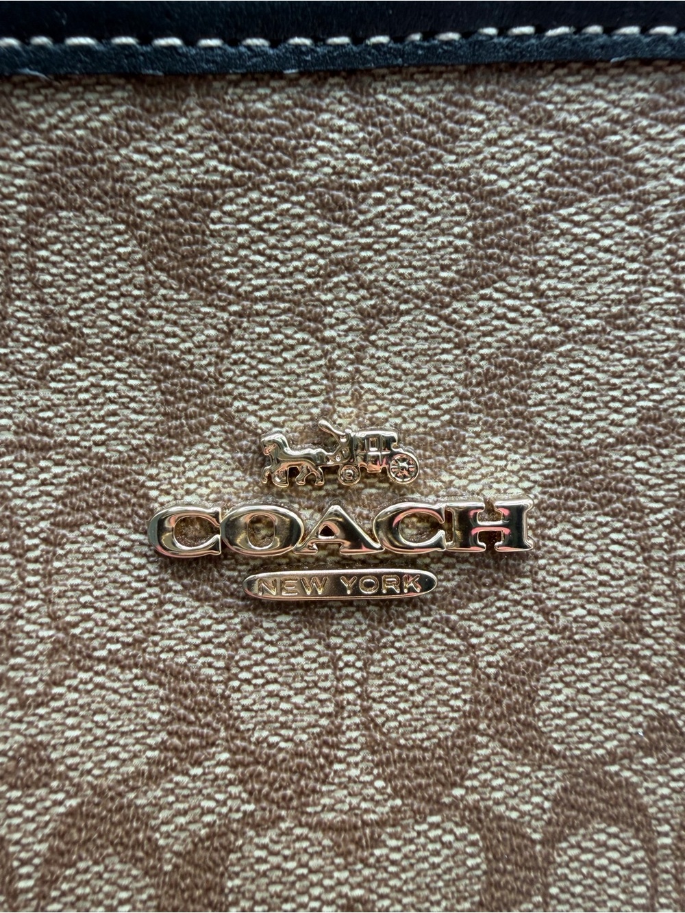 Coach City Tote Bag In Micro Signature Canvas - Picture 5 of 11